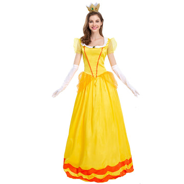 Super Mario Bros Daisy Cosplay Disfraces Traje De Carnaval De Halloween Fiesta  Adulto Conjunto De Falda De Cosplay